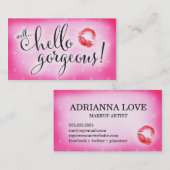 311の井戸のこんにちは豪華なピンクの唇の美しい 名刺 (正面/裏面)