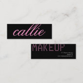 311の名前をカスタムするの名刺の甘いピンク スキニー名刺 (正面/裏面)