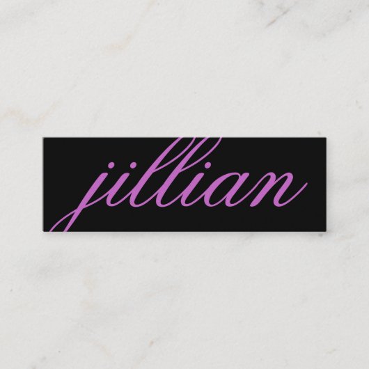 311の名前をカスタムするの名刺の紫色 スキニー名刺 (正面)