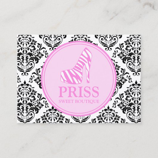 311の失敗Prissのシマウマのかかと 名刺 (正面)