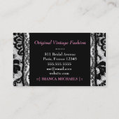 311の愛レースのピンクの大皿 名刺 (裏面)