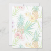 311の水彩画のパイナップル婚約カード 案内状 (裏面)