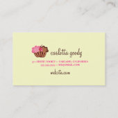 311の甘いケーキのカップケーキはnに縞で飾ります点を打ちます 名刺 (裏面)