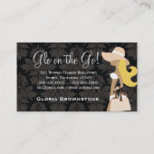 311の白のビキニのファッショニスタブロンドの帽子 名刺 (裏面)