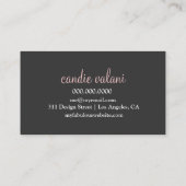 311の神のヴィンテージのピンクのストライプのカップケーキ 名刺 (裏面)