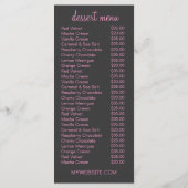 311の神の点々のあるでストライプなカップケーキ メニュー (裏面)