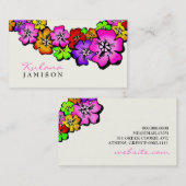 311の花のシャワーのレイのクリーム 名刺 (正面/裏面)