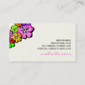 311の花のシャワーのレイのクリーム 名刺 (裏面)