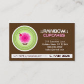 311の虹のカップケーキの名刺 名刺 (裏面)