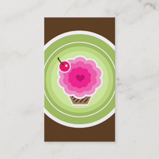 311の虹のカップケーキの名刺 名刺 (正面)