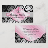 311の贅沢なケーキのダマスク織のきらめく 名刺 (正面/裏面)