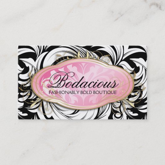 311のBodacious物惜しみしないブティックのヒョウの点 名刺 (正面)