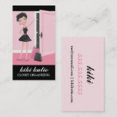 311のKikiのかわいこちゃんの開放されたショッピングのギフトバッグ 名刺 (正面/裏面)