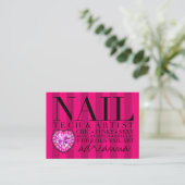 311のTresのシックなピンクのストライプのネイルの技術 名刺 (スタンド正面)