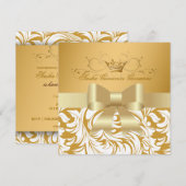 311ふんだんに金色|男の赤ちゃん/ガールシャワー 招待状 (正面/裏面)