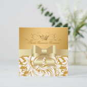 311ふんだんに金色|男の赤ちゃん/ガールシャワー 招待状 (スタンド正面)