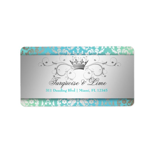 311まぶしいダマスクターコイズ&ライムブラック ラベル (正面)