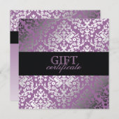 311まぶしいダマスクパープルプルプルプルシューのギフト券 (正面/裏面)