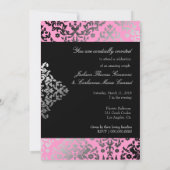 311まぶしいダマスクピンクフラミンゴ 招待状 (裏面)