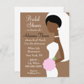 311アフリカ系アメリカ人の花嫁シャワー招待状 インビテーションポストカード (正面/裏面)
