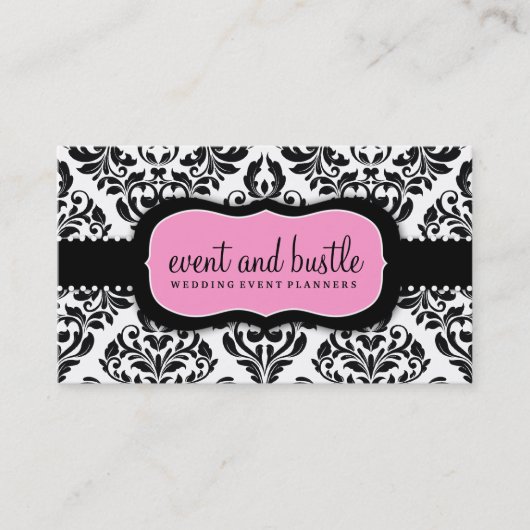 311イベント及びざわめきの白のダマスク織 名刺 (正面)