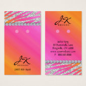 311イヤリングディスプレイカードジュエリーゼブラグリッター (正面&裏面)