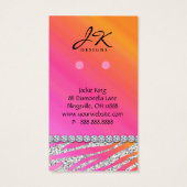 311イヤリングディスプレイカードジュエリーゼブラグリッター (裏面)