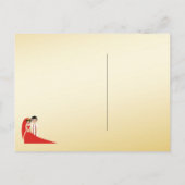 311インディアン新郎新婦の日付を保存 案内ポストカード (裏面)