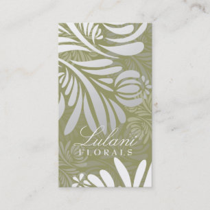 311エキゾチックな花の緑 名刺