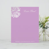 311エキゾチックな花柄|の紫色 レターヘッド (スタンド正面)