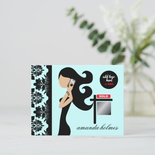 311エステ実在ートブルファッショニスタネットブルー ポストカード (スタンド正面)