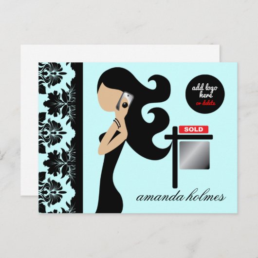 311エステ実在ートブルファッショニスタネットブルー ポストカード (正面/裏面)