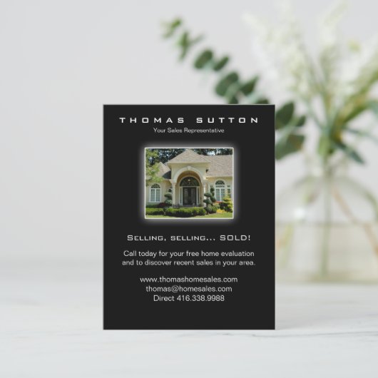 311エステ実在ートポストカードラグジュアリーホームイエロー ポストカード (スタンド正面)