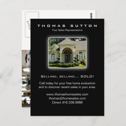 311エステ実在ートポストカードラグジュアリーホームイエロー ポストカード (正面/裏面)