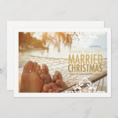 311エブリーク結婚したリスマスタンホリデイカード シーズンカード (正面/裏面)