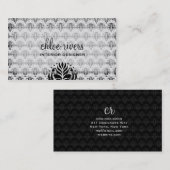 311エレガントな灰色の壁紙 名刺 (正面/裏面)