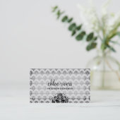 311エレガントな灰色の壁紙 名刺 (スタンド正面)