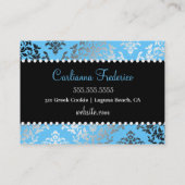 311オートクチュールのGâteauxの数々ので青い優れた真珠の紙 名刺 (裏面)
