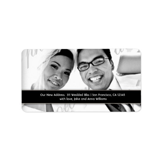 311カスタマイズ可能なモダン新しい住所 シール (正面)