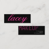 311カスタムの一流の名刺のショッキングピンクの黒 スキニー名刺 (正面/裏面)