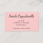 311カップケーキ名刺フローラダマスクベビーピンク 名刺 (裏面)
