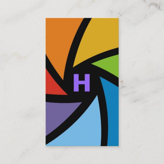 311カメラは|のカラフルな紫色を用意します 名刺 (正面)