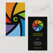 311カメラは|のカラフルな緑を用意します 名刺 (正面/裏面)