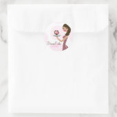 311カリーザカップケーキかわいこちゃんブルネットシール ラウンドシール (バッグ)