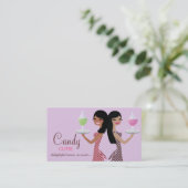 311キャンデーのかわいこちゃんのブルネットのデュオの名刺 名刺 (スタンド正面)