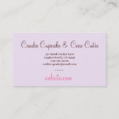 311キャンデーのかわいこちゃんのブルネットのデュオの名刺 名刺 (裏面)