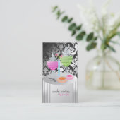 311キャンデーのサービス係のバージョン2ダマスク織のきらめく 名刺 (スタンド正面)