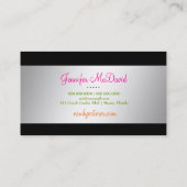 311キャンデーのサービス係|の黒 名刺 (裏面)