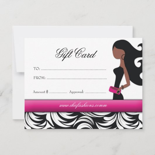 311ギフトファッショニスタカードアフリカ系アメリカ人 (裏面)