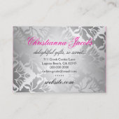 311ギフト用の箱のかわいこちゃんの波状のブロンドのダマスク織 名刺 (裏面)